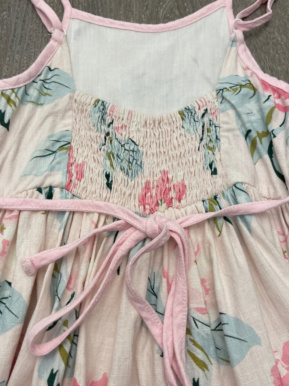 SweetHoney Magnolia Belle Dress Girls Size 5Y Multicolor Floral Cotton Linen - Picture 6 of 13